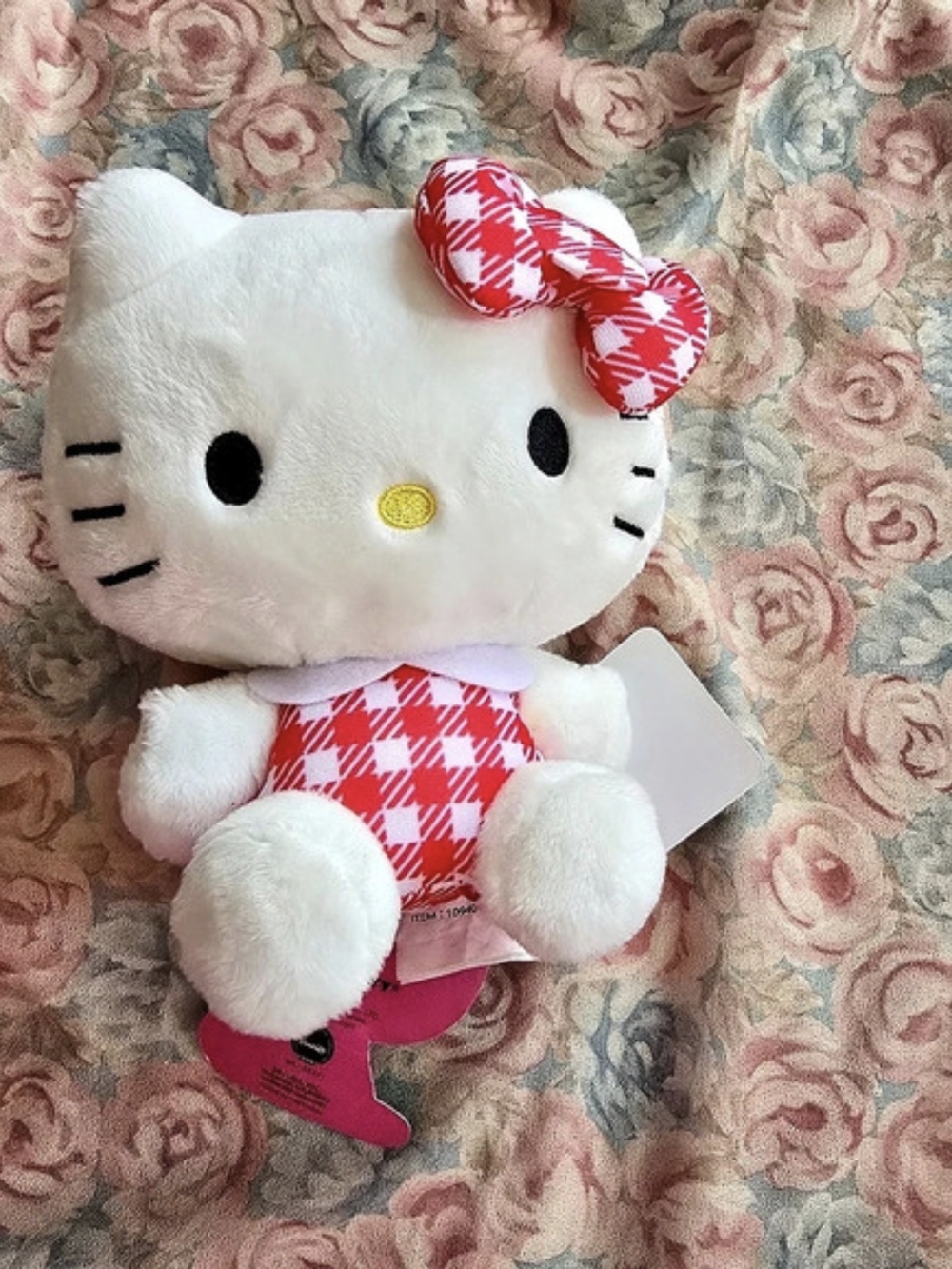 Sanrio Hello Kitty Red Gingham Dress Plush with Tags
